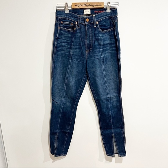 Alice + Olivia Good High Rise Jean With Front Slit - Picture 2 of 10